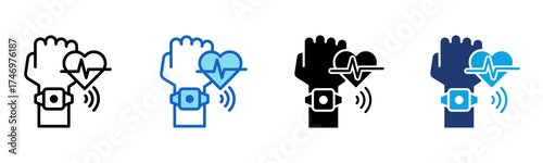 Wearable Technology icon Multi Style Vector Illustration