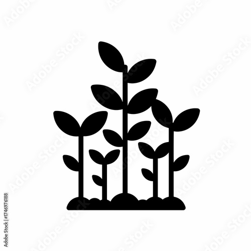 Thriving plant sprouts symbolize growth, resilience, and new beginnings perfect for eco-friendly brands and nature-inspired designs originally vector graphics