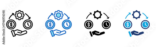 Gig Economy icon Multi Style Vector Illustration