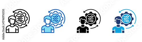 Personalization icon Multi Style Vector Illustration