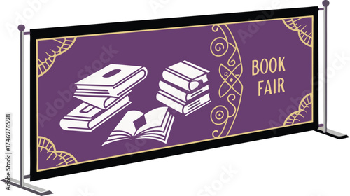 Promote literary events with an eye-catching book fair banner stand: Inspire reading, education, and a lifelong love of literature today!