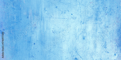 Classic blue grunge old stained concrete wall, blue surface with watercolor shaded scratches and stains, Subtle texture creates a serene light blue painted polished wall or stone marble background.
