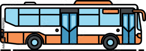 Modern City Bus Illustration