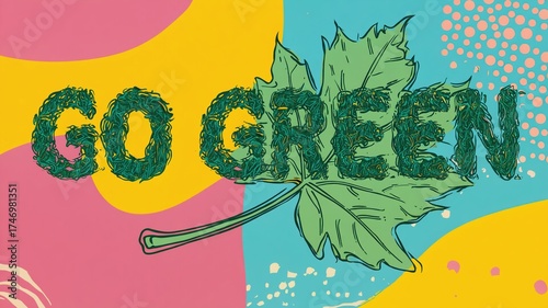 Colorful illustration featuring the phrase 