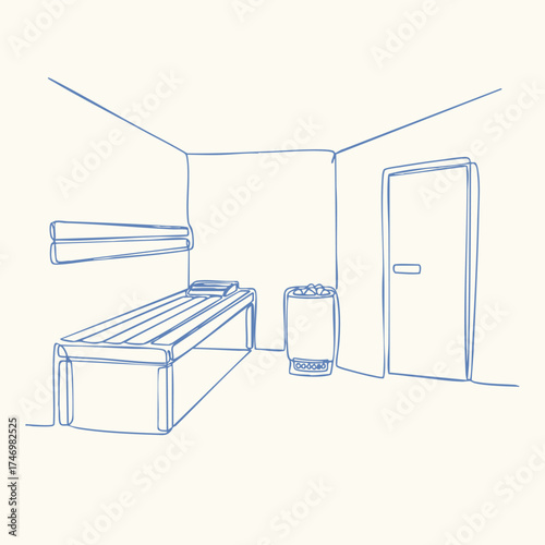 Minimalist Room with Single Bed, Wall Shelf, and Small Cabinet in a Simple Interior Design