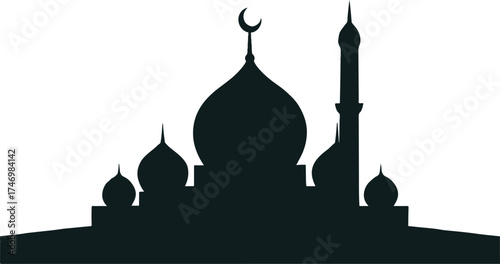 silhouette of the temple