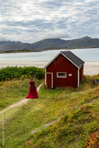 Lofoten - Norwegen - Ramberg - Ramberg Strand Rote Hütte