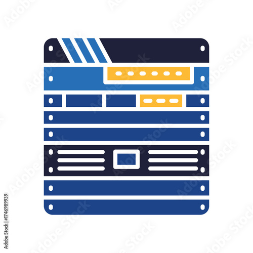 home lab setup color flat icon.. Vector isolated element