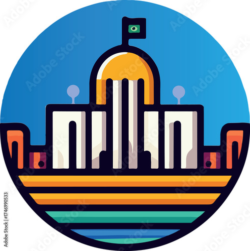 Brasilia logo icon vector white background .