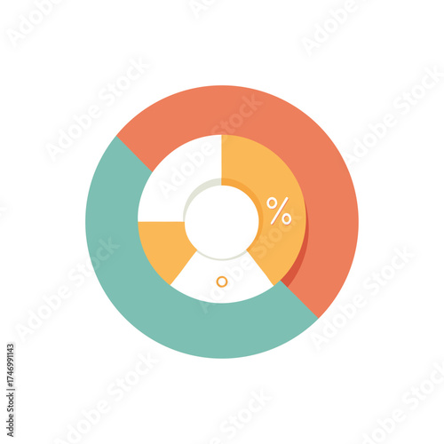 donut chart with a percentage number
