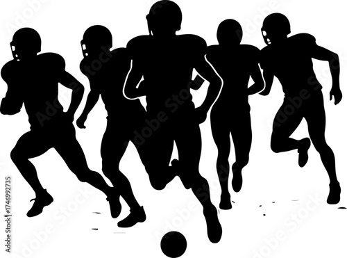 American Football Team Silhouette Collection" Bundle