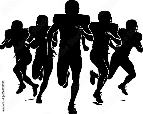 American Football Team Silhouette Collection" Bundle