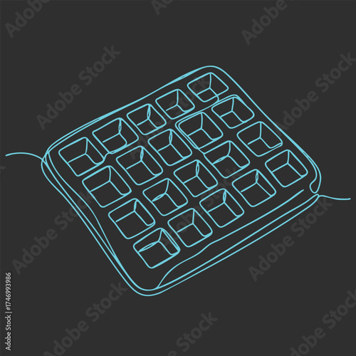 A detailed digital line drawing of a classic 20-button numeric keypad with a sleek design on a dark