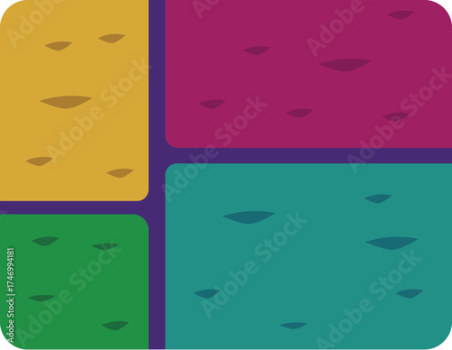Abstract background with four colorful rounded rectangles creating a modern and vibrant design