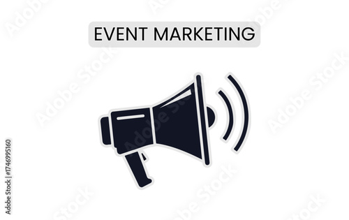 Event Marketing Icon Set Isolated Vector Illustration Concept With Icon Of Event, Tag, Earth Globe, Megaphone, Invoice, Shopping Bag In Glyph Style