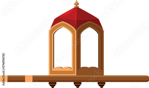 Traditional indian palanquin showcasing rich cultural heritage and historical transportation