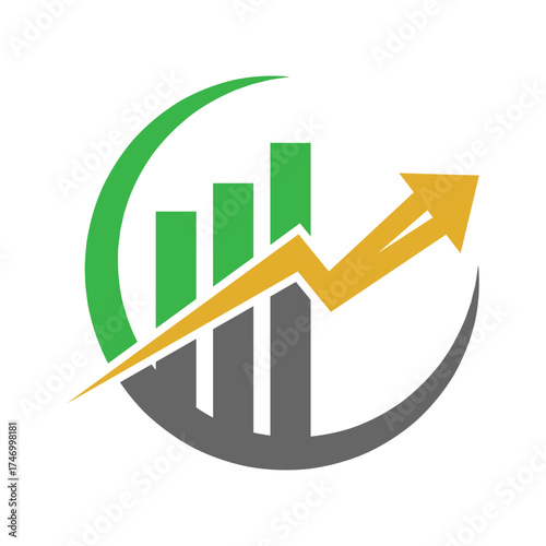 Business growth chart logo