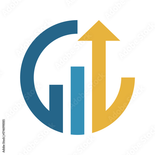 Business growth chart logo