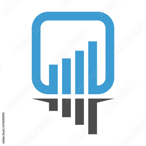 Business growth chart logo