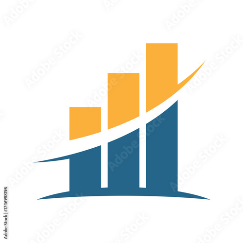 Business growth chart logo
