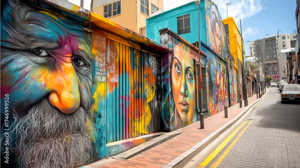 Fototapeta premium colorful graffiti on the street