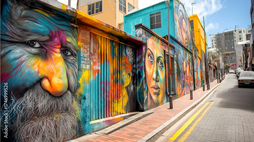 Fototapeta Naklejka Na Ścianę i Meble -  colorful graffiti on the street