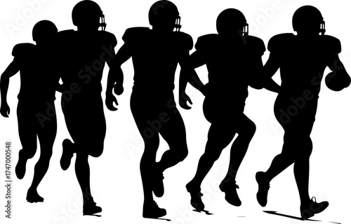 American Football Team Silhouette Collection" Bundle