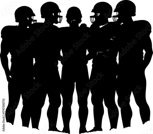 American Football Team Silhouette Collection" Bundle