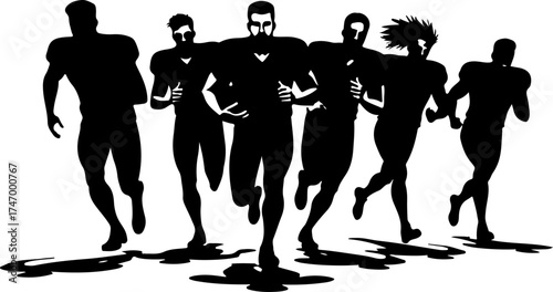 American Football Team Silhouette Collection" Bundle