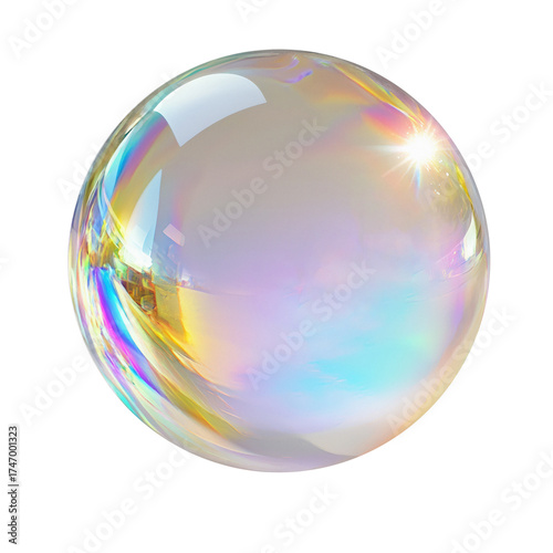 Crystal Ball With Rainbow Refraction