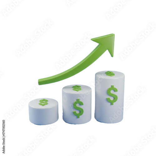 business graph with arrow