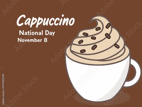 Celebrating National Cappuccino Day on November 8th with a delicious cup of coffee