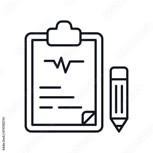 Diagnosis  icon with white background vector stock illustration