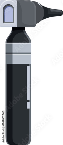 Otoscope, a medical instrument used for visual examination of the ear canal and eardrum, promoting healthcare and diagnostics