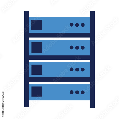 Server Data Storage Database Network Hosting Technology Icon