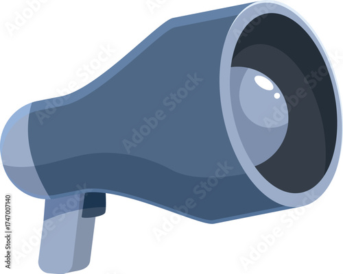 Cartoon megaphone making an announcement