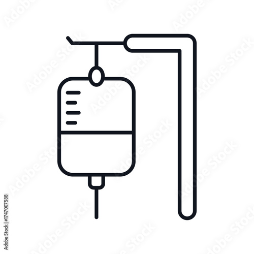 Transfusion  icon with white background vector stock illustration