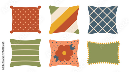 Collection of Decorative Pillows with Different Patterns and Designs for Home Decor and Interior Design Projects offering Comfort and Style