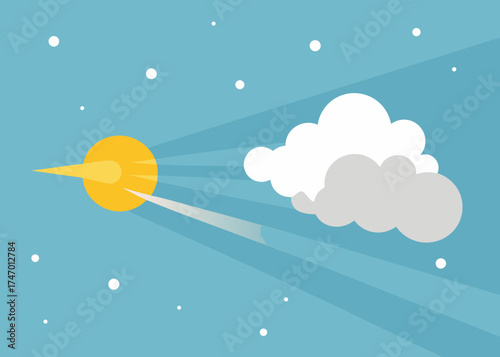 Realistic Misty Air Particles with Sunbeam Light Illustration