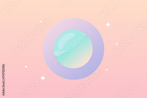 Soft Focus Dreamy Lens Blur Pastel Tone Background Illustration