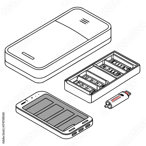 Modular power bank with swappable battery and phone