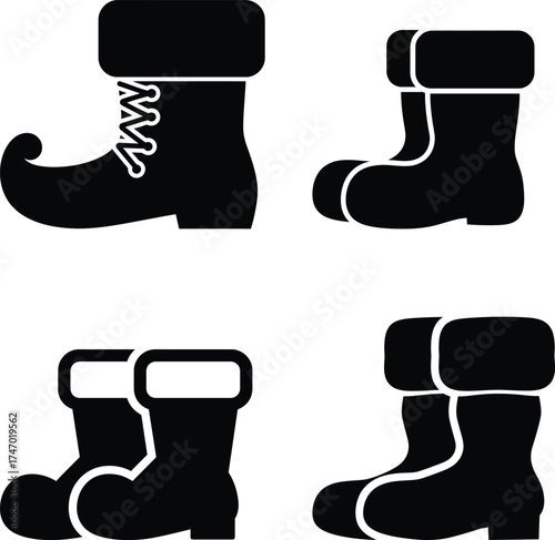 Four festive christmas boot silhouettes iconic holiday footwear styles