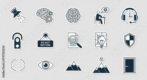 Set of business and finance icons on a perfect for web design and mobile apps