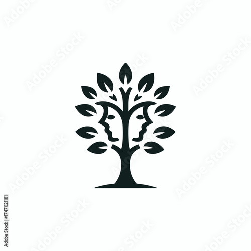 Two Face Tree Logo