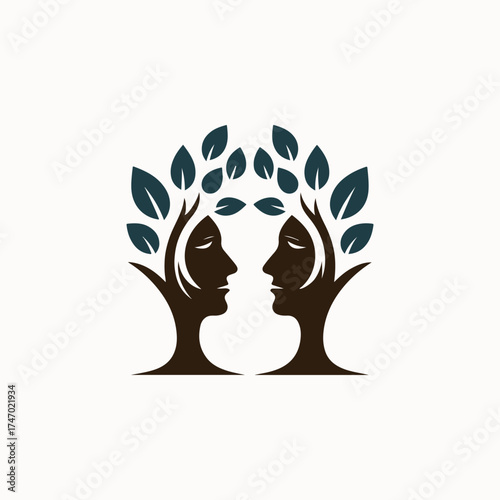Two Face Tree Logo