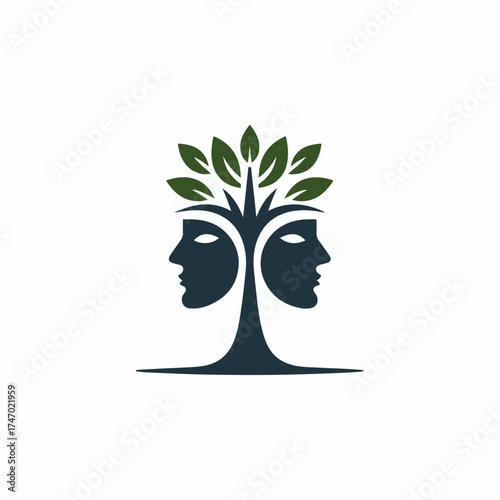 Two Face Tree Logo