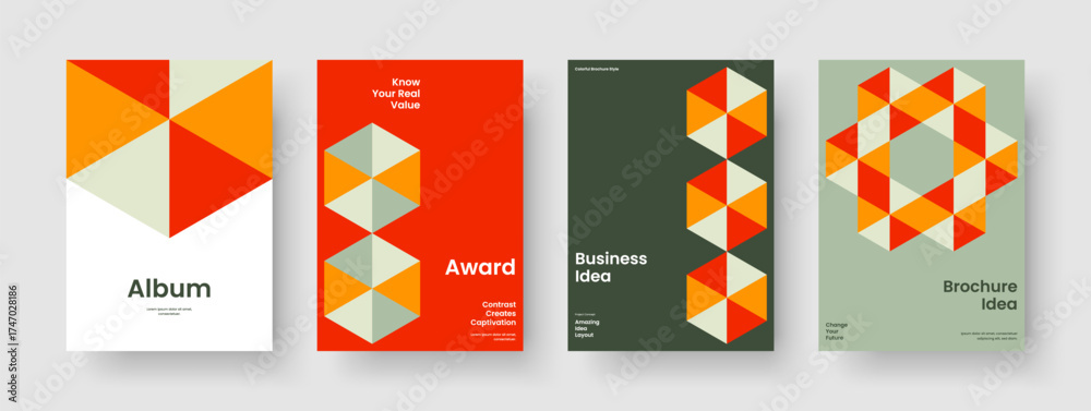 Obraz premium Creative Flyer Layout. Abstract Business Presentation Template. Isolated Book Cover Design. Brochure. Background. Banner. Report. Poster. Brand Identity. Pamphlet. Handbill. Advertising. Portfolio