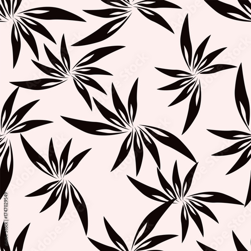 Cute hand drawn feminine seamless pattern with wildflowers
