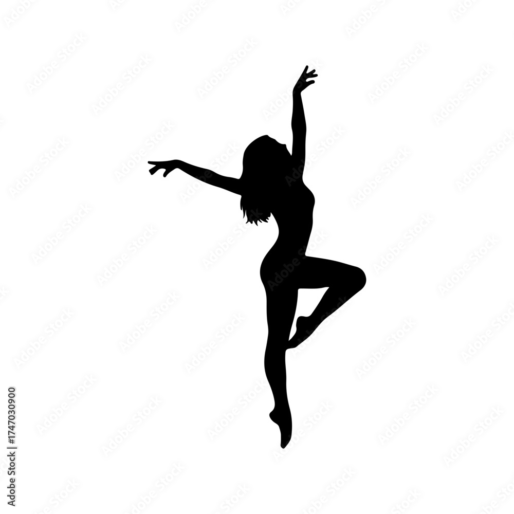 Obraz premium Silhouette of a cat sitting on a white background silhouette isolated on white background