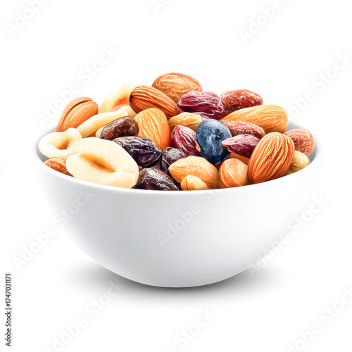 Dry fruits in a white bowl